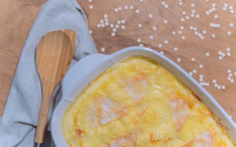 Gratin de crozets au fromage à raclette